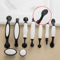 Black White Door Handles Country Style Ceramic Drawer Pulls Knob Kitchen Cabinet Handles and Knobs Furniture Handles