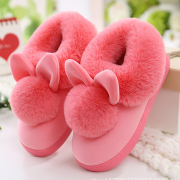 Ladies lovely cute home slippers 2019 new arrival soft basic female slippers winter warm shoes women plus size 36-41