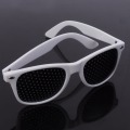 Hole Glasses Exercise Eyewear Eyesight Improvement Vision Glasses Training Black+White New