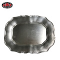 Silver Metallic Luster Plastic Charger Plate