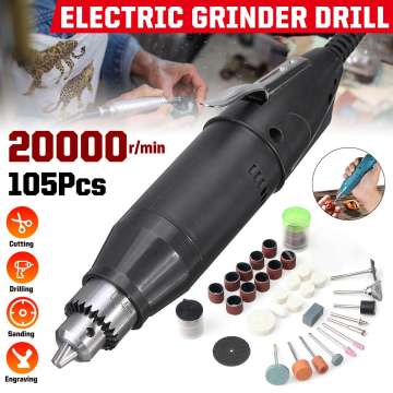 105 PCS Mini Handheld Electric Grinder Drill Set 20000RPM USB DIY Rotary Tools Engraving Carving Pen Polishing Machine