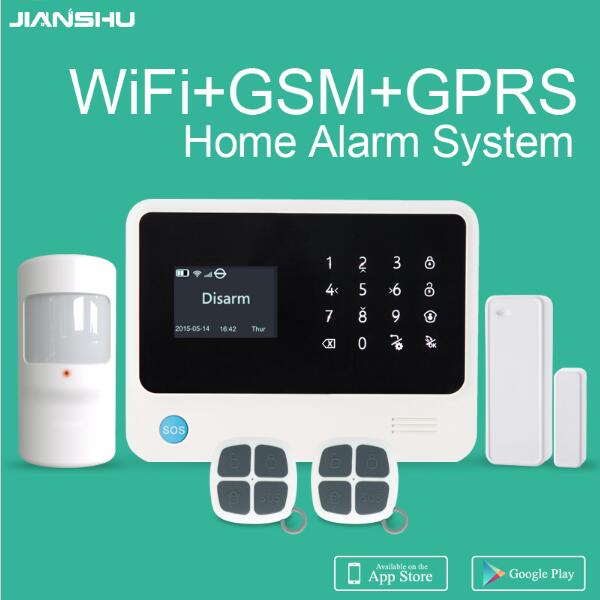 Free shipping from Spain g90b plus 3g gsm wifi smart home burglar alarm system APP control intruder alarm kit from Spain