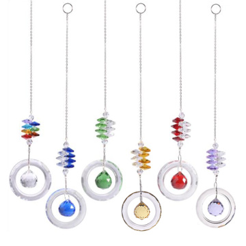 DIY Multicolor Crystals Beads Clear Chandelier Crystals Pendants Hanging Ornament Suncatcher Prisms Garden Decor Accessories