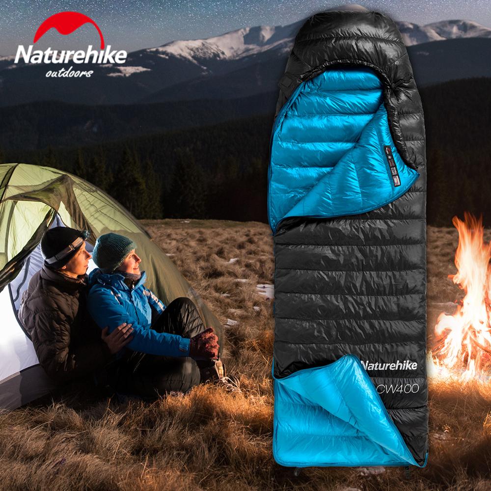 Naturehike CW400 Sleeping Bag Waterproof Ultralight Down Sleeping Bag Winter Camping Sleeping Bag Lightweight Camping Equipment