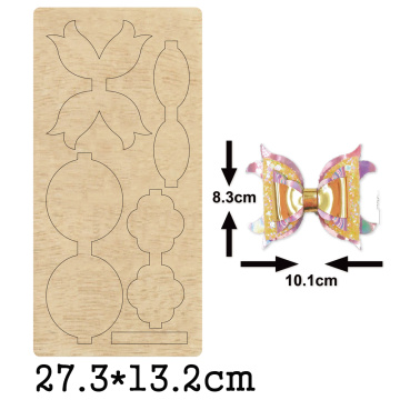 3D Bow-Knot Headband Cutting Mold Wood Dies 4 Layers Bow For DIY Headwear Crafts Fit Common Die Cutting Machines on the Market