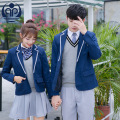 Newest Students School Uniforms Boys Girls Navy Sailor Clothes Japanese Sweater Jacket Student British Style Outfits D-0546