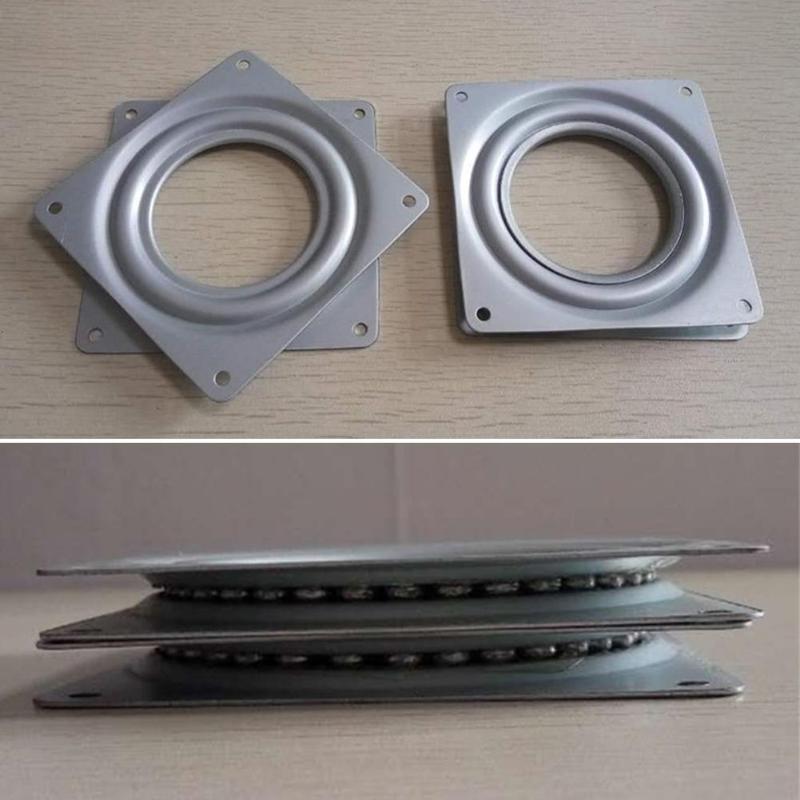 4.5inch Square Exhibition Turntable Bearing Swivel Plates Base Hinges Mechanism Mechanical Projects Hardware Fitting Rotary Tool