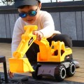 Large Excavator Toy Engineering Vehicle Excavator Sand Truck Bulldozer Friction Powered Push Toy Car for Kids