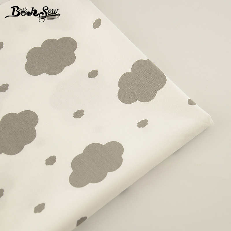 New Arrival White Color Cloud Designs Twill Fat Quarter Home Textile DIY Patchwork Bedding Clothing Baby Quilting Tecido