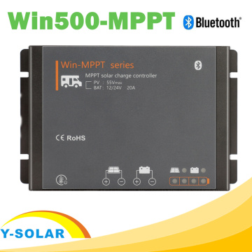 RV 20A MPPT Solar Controller 12V 24V Charge Regulator MPPT Boost Float Charger with BLE Modules LED Indicator for Motor Homes