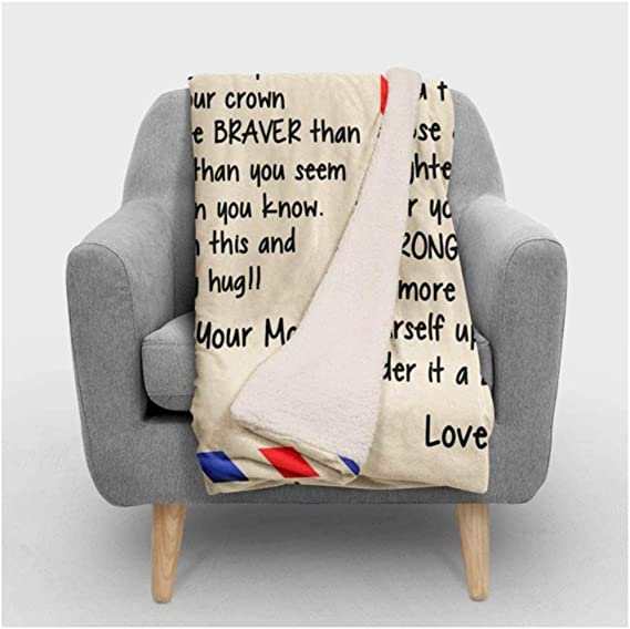 Custom Express Love TO My Daughter Funny Character Blanket 3D Print Sherpa Blanket on Bed Home Textiles Blanket Best Gift 05