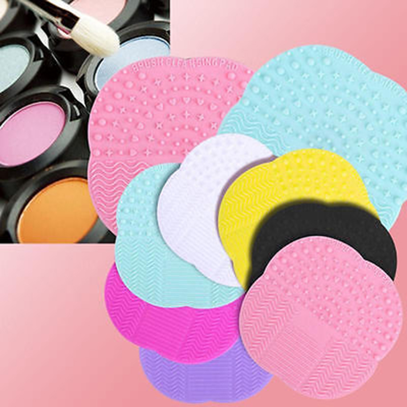 Sucker Silicone Cosmetic Makeup Brush Cleanser Mat On Handbasin Washing Pad Scrubber Board Washing Makeup Cleaning