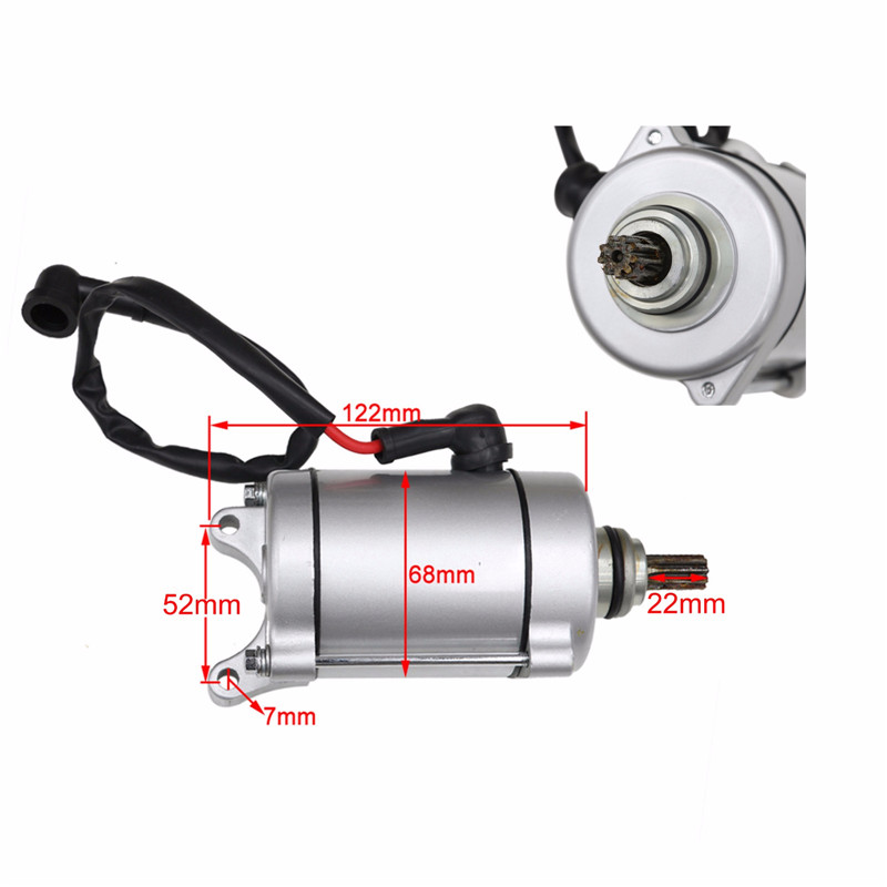 TDPRO 9 Teeth Motorcycle Engine Electric Starter Motor New For HX250 SB250 200cc 250cc Mini Moto Pit Dirt Pocket Quad Buggy Bike