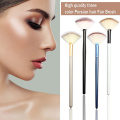 Soft Facial Fan Makeup Cosmetic Brush Multi Use