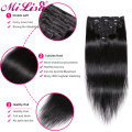 Brazilian Remy Straight Hair Clip In Human Hair Extensions Natural Color 8 Pieces/Set Full Head Sets 120G Free Shipping