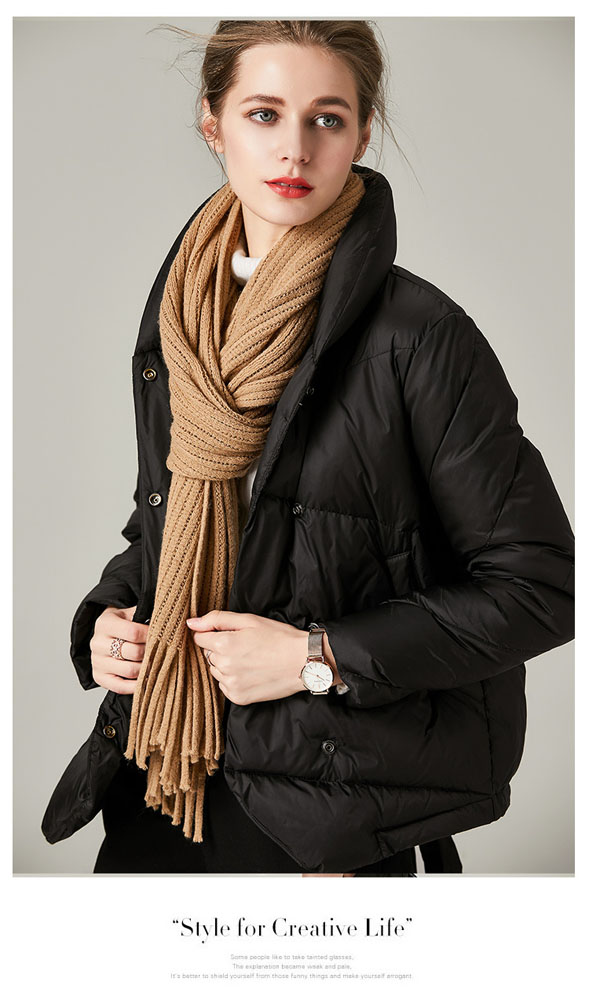 Women Short Stand Collar Down Coat