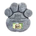 Pet Memorial Stone Paw Print Photo Frame Grave Pet Monument Tombstone For Dogs Cats Animal Funeral Tombstone