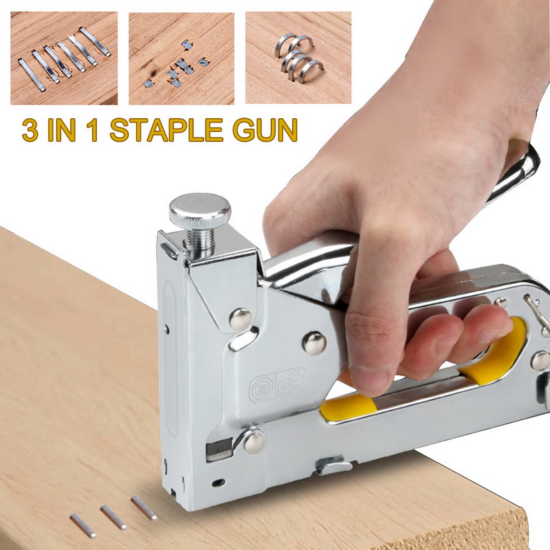 3 In 1 Multitool Nail Staple Gun Furniture Stapler Tools For Furniture Wood Door Upholstery Framing Rivet Tool
