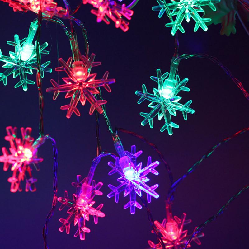 2.5m Christmas Snowflakes LED String Lights Flashing Lights Curtain Light Waterproof Holiday Wedding Party New Year's Fairy Lig