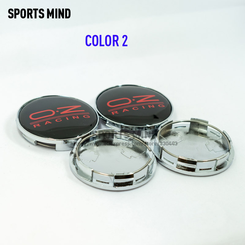 4PCS/lot 8 COLORS 68MM OZ Racing Car Wheel Center Hub Caps Car Refitted Emblem Logo Dust-Proof Cover