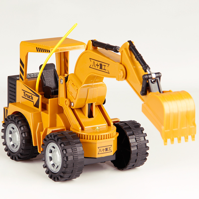 RTR Loader Remote Control Mini RC Construction Truck Trailer Car Tractor 8075E Chargeable Excavator Model Bulldozer Crane Truck