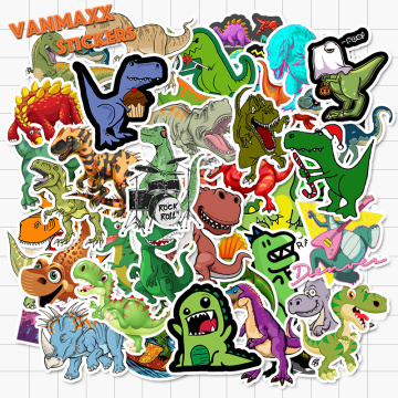 VANMAXX 50 PCS Kid's Cartoon Dinosaur Graffiti Stickers Waterproof Vinyl Decal for Laptop Helmet Bicycle Luggage Car Stickers