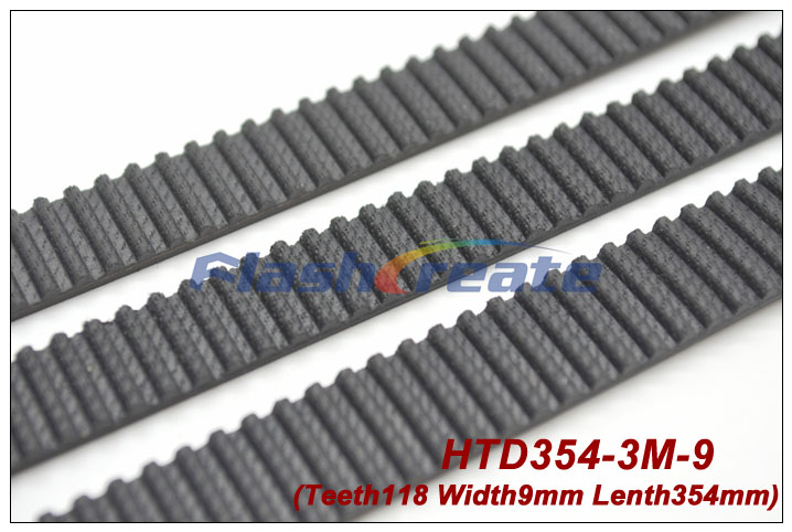 5pcs HTD3M belt 354 3M 9 length 354mm width 9mm 118 teeth 3M timing belt rubber closed-loop belt 354-3M Free shipping