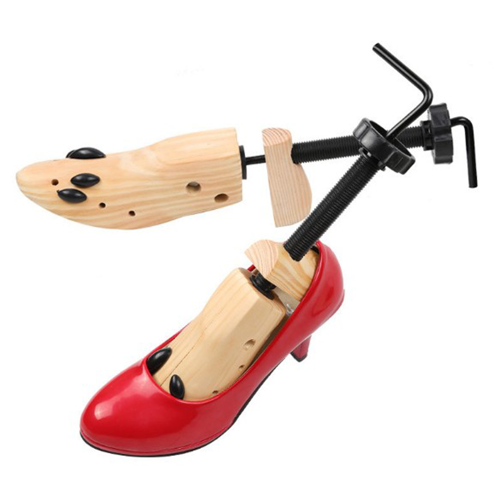 1Pc Men Women Wooden Adjustable 2-Way Professional Shoe Stretcher Shaper Shoe Tree Holder For Boot Shoe Expander Extender Keeper