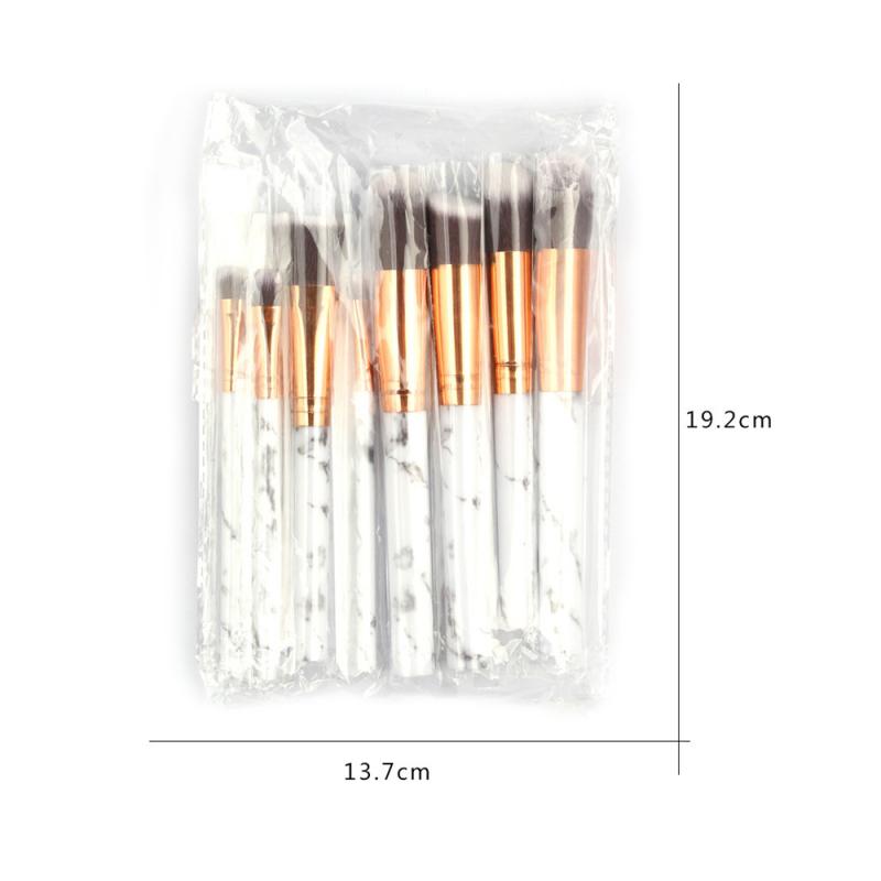 10 Pcs/Set Marbling Makeup Brush Sets Eye Shadow Brush Foundation Brush Contouring Brush Blush Blending Make Up Brush Tool Kits