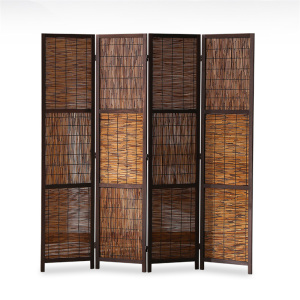 4 panel Folding wood screen partition room divider