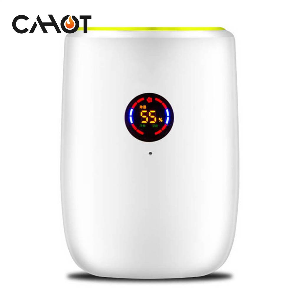 CAHOT 800ml Smart Mini Dehumidifier For Home LCD Screen 25W Air Dryer Clothes Dryers Automatic Defrost Moisture Absorber