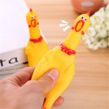 Funny Push Screaming Mini Rubber Chicken Toys For Children Adult Interesting Squeeze Sound Antistress Tool Shrilling Chicken Toy