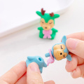 4pcs/pack Creative Cartoon School Stationery Small Color Deer For Kids Gift Creative Novelty Item Cute Eraser