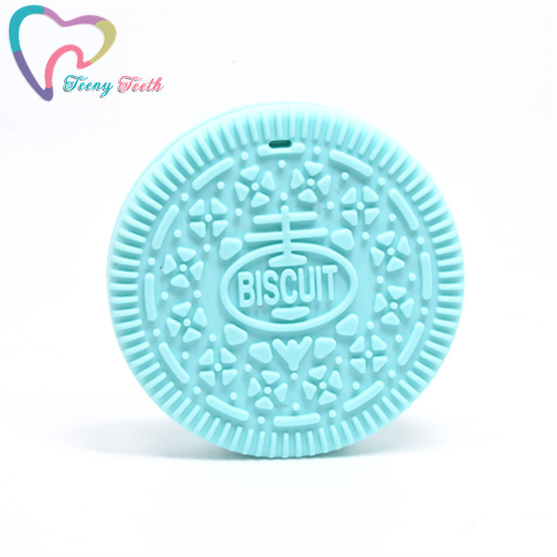 1 PC Silicone Biscuits Teether DIY Donut Cookie Baby Pacifier Dummy Chewing Sensory Baby Teether Montessori Toy Accessories