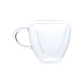 Originality Heart Shaped Coffee Cup Lead Free Glass Double Wall Transparent Milk Oats Household Breakfast Cup Black Tea Teacup