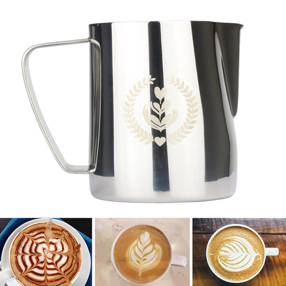 350/600ml Milk Frothing Espresso Coffee Frothing Pitcher Frothing Stainless Milk Non-stick Steel Barista Jug Kitchen Craft X8B5