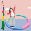 Happymaty Children Tactile Balance Beam Wooden Bridge Sensory Training Equipment Indoor Outdoor Games for Kids