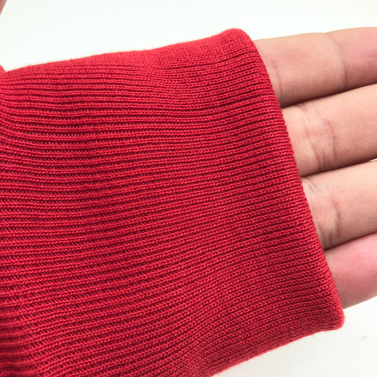 40cm 2*2 Tubular Knitted Ribbed Cotton Rib Stretch Knit Jersey Fabric Sweatshirt Cuff Material For Pants Jacket Accessories