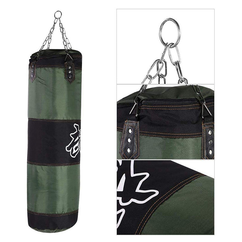 60/80/100cm Professional Boxing Punching Bag Training Fitness With Hanging Kick Sandbag adults Gym Exercise boxing bag