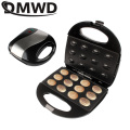 DMWD Electric Walnut Cake Maker Automatic Mini Nut Waffle Bread Machine Sandwich Iron Toaster Baking Breakfast Pan Oven EU plug