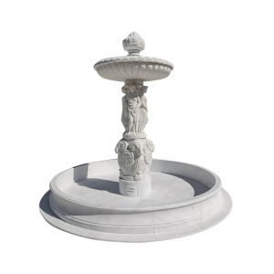 Hand-Carved Classical Marble Fountain for Garden Decor