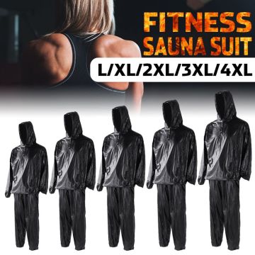 Sauna Suit Women Men Weight Loss Sweating Sauna Suit Fitness Exercise Gym Hoodies Workout Sports Suit Calories Burner L-4XL