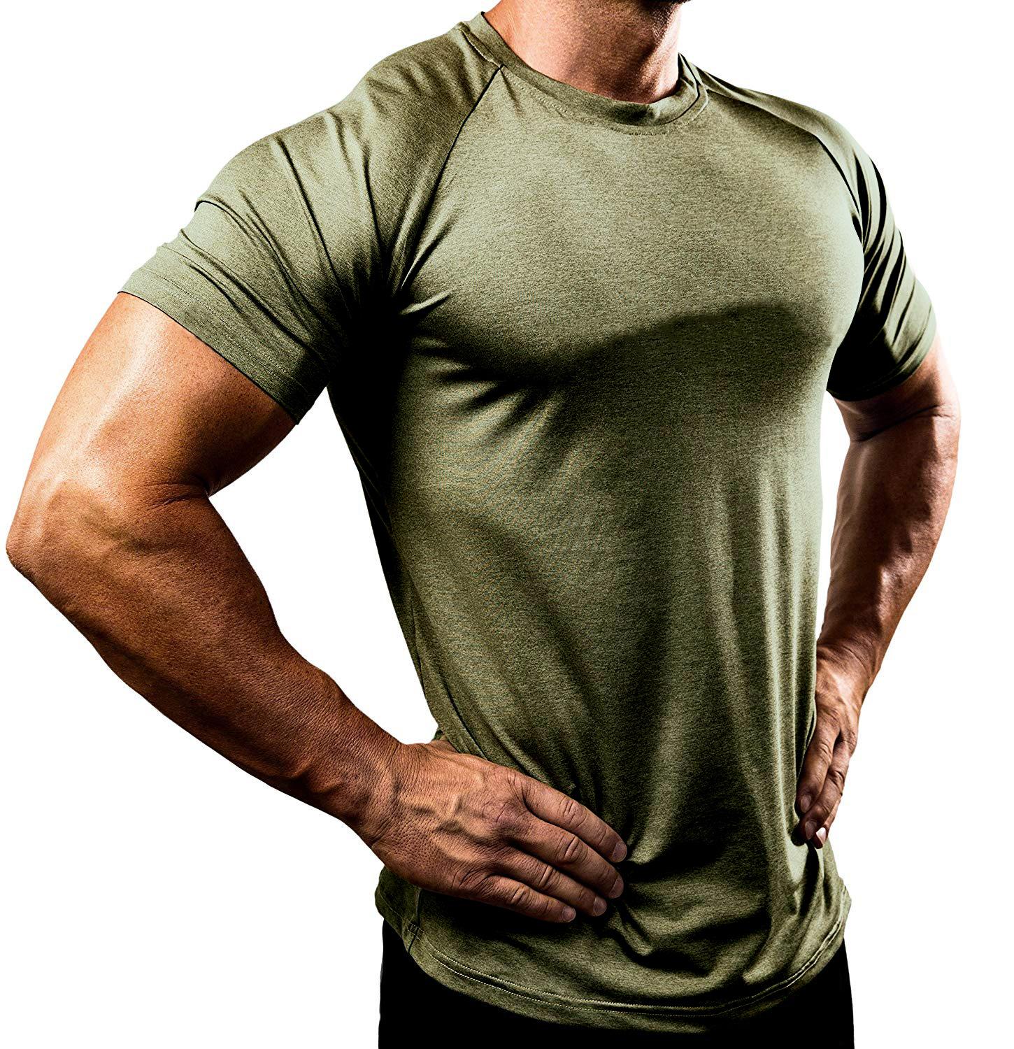 New Compression Gym Sport T Shirt Men Jogger Fitness T-shirt Bodybuilding Skinny Tee Shirt Male Gyms Workout Tops Running Shirt