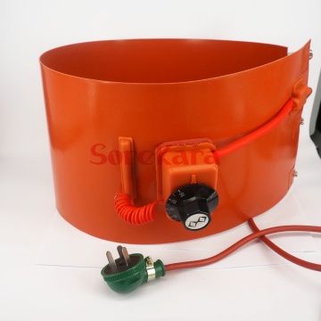 20 L(4.4 Gallon) 200x860x1.8mm 800W 220V Flexible Silicon Band Drum Heater Blanket Oil Biodiesel Barrel Electrical Wires