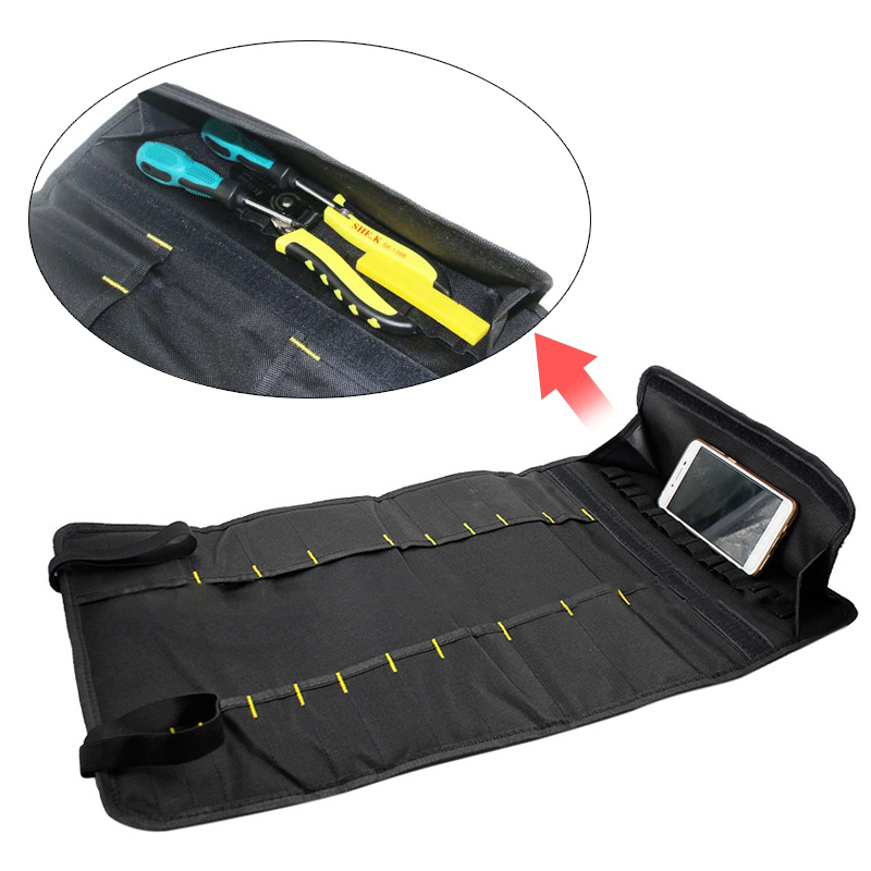 Folding Roll Bags For Tool For Tool Multifunction Tool Bags Practical Carrying Handles Oxford Canvas Chisel Tool Instrument Case