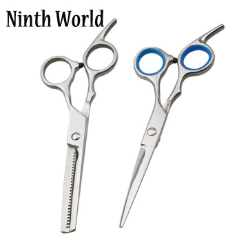 6 inch Cutting Thinning Styling Tool Hair Scissors Stainless Steel Salon Hairdressing Shears Regular Flat Teeth Blades