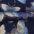 150x100cm Butterfly Prints bronzing Cotton Fabric Cloth Sewing Quilting Fabric for Patchwork Needlework DIY Handmade Material