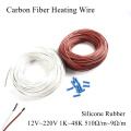 5V 12V 24V 36V 48V 110V 220V Carbon Fiber Heating Cable Silicone Rubber Heat Wire Warm Floor Water Pipe Roof Sewer Snow Car Auto