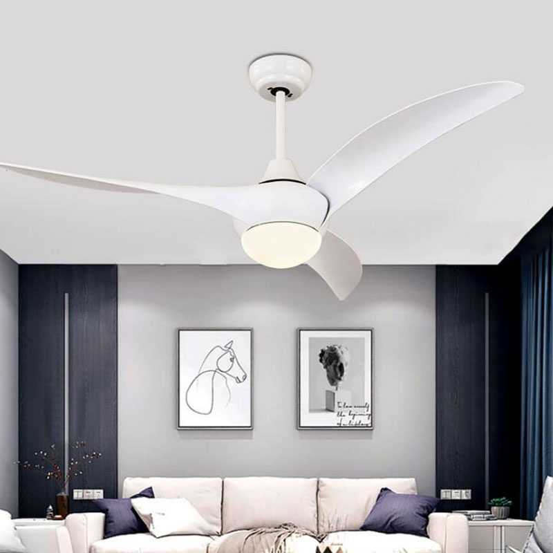 52 inch LED DC 30w village ceiling fans with lights minimalist dining room living room ceiling fan with remote control Lamp