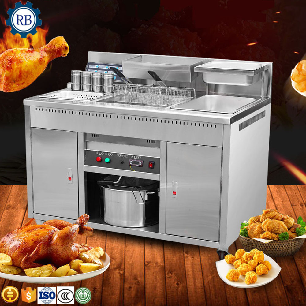 Commercial Electric Crispy Electric Onion Rings Broad Beans French Fries Deep Fryer Garri General Chicken Leg Frying machine